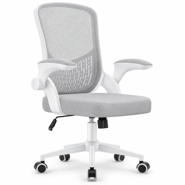 Luxevo Ergonomische Bureaustoel – Verstelbare Kantoorstoel voor Volwassenen – Grijs