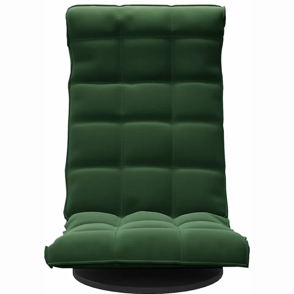 vidaXL Vloerstoel draaibaar fluweel donkergroen groen, foto 3