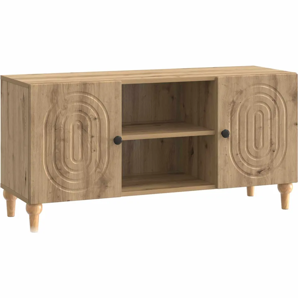 vidaXL TV-kast 102 x 34,5 x 50 cm Artisanaal eiken Bewerkt hout, foto 3
