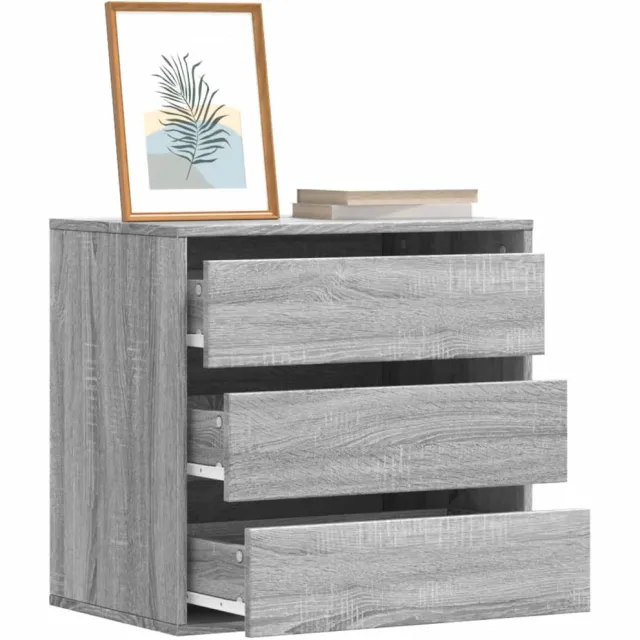 vidaXL Ladekast 60x41x58 cm bewerkt hout grijs sonoma eikenkleurig