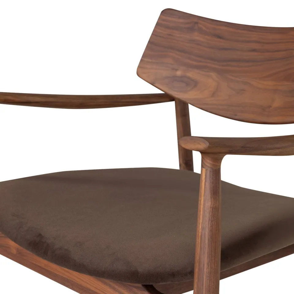 WOOOD Bask Fauteuil - Walnoothout - Bruin - 72x69x70, foto 2