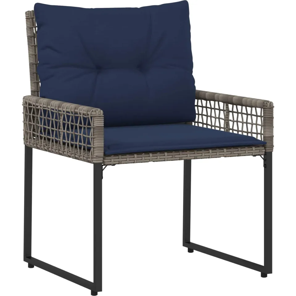 vidaXL Buitenmeubelset 3 st Grijs en Marineblauw, foto 4