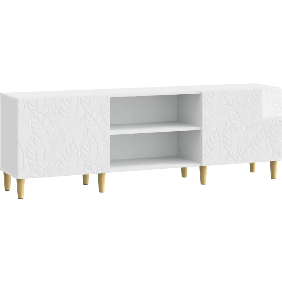 vidaXL TV-kast 150 x 31 x 50 cm Hoogglans Wit Bewerkt hout