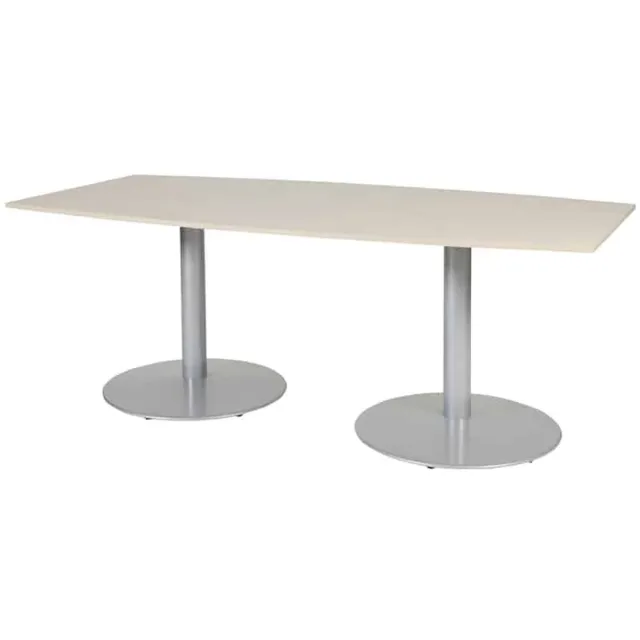 Schaffenburg Vergadertafel - Linesto 240x120 tonv. Havana Kersen - wit frame Wit (RAL9010)/Havanna