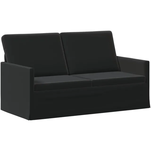 vidaXL 2-zitsbank - Zwart - 150 - x - 81 - x - 82 - cm - fluweel