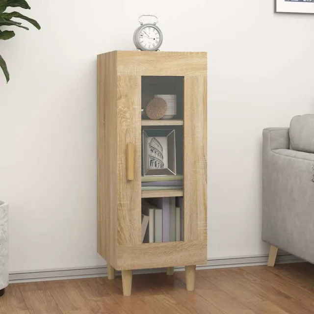vidaXL Dressoir 34,5x34x90 cm bewerkt hout sonoma eiken, foto 2