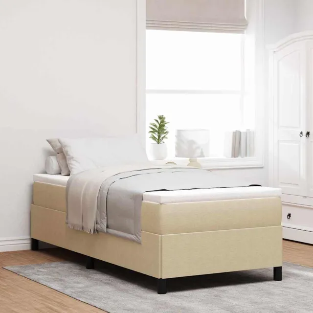 vidaXL Boxspringbed Grijs groen 100 x 200 cm Katoen Stof