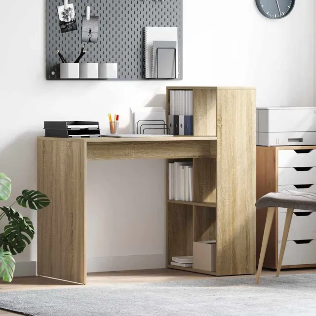 vidaXL Bureau Sonoma Eiken 108 x 55 x 103 cm Bewerkt hout Bruin