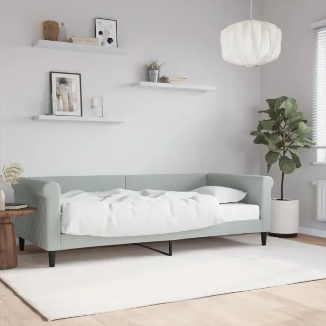vidaXL Slaapbank met matras 100x200 cm fluweel roze
