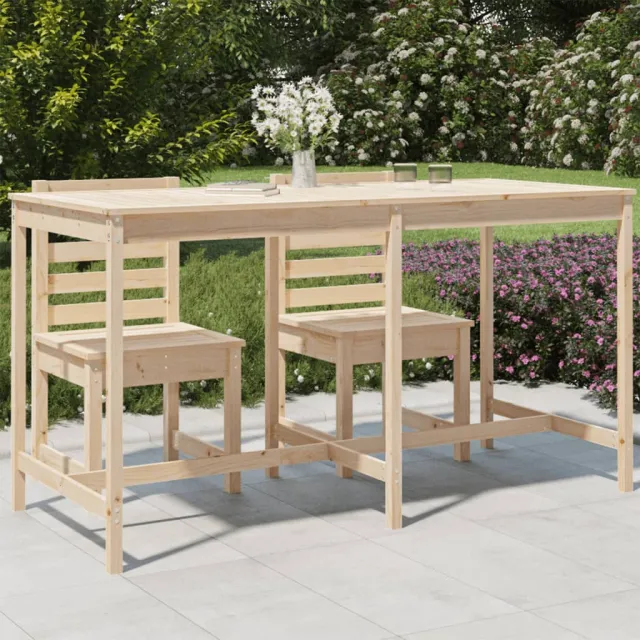 vidaXL Tuintafel 203,5x90x110 cm massief grenenhout bruin, foto 2
