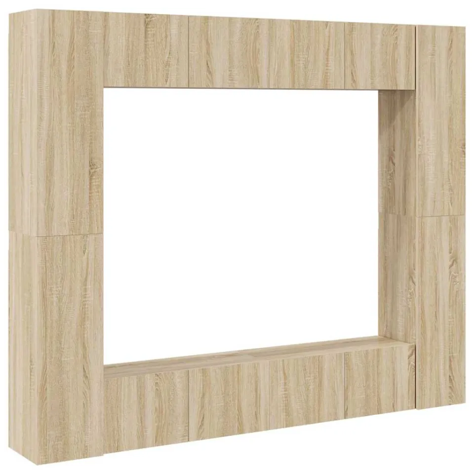 vidaXL 8-delige Tv-meubelset bewerkt hout sonoma eikenkleurig, foto 3