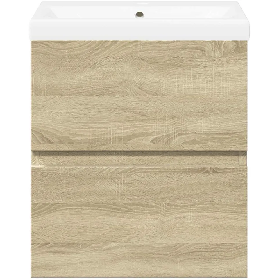 vidaXL 2-delige Badkamermeubelset bewerkt hout sonoma eikenkleurig, foto 4