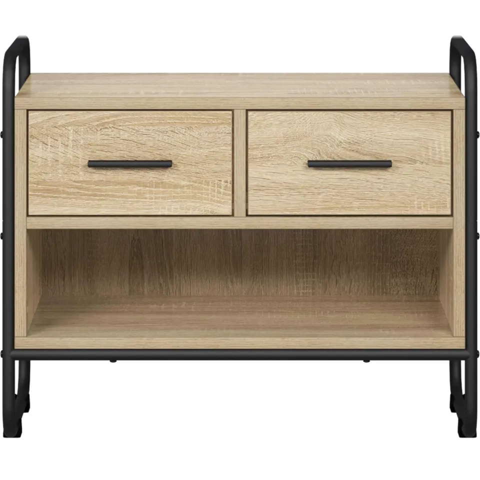 vidaXL Tv-meubel 60 x 30 x 50 cm Sonoma Eiken Bewerkt hout, foto 4