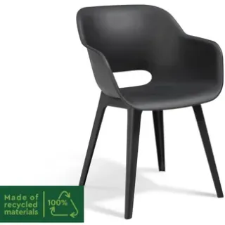 Allibert Tuinstoelen Akola Antraciet 55x56,5x80cm 2 Stuks, foto 4