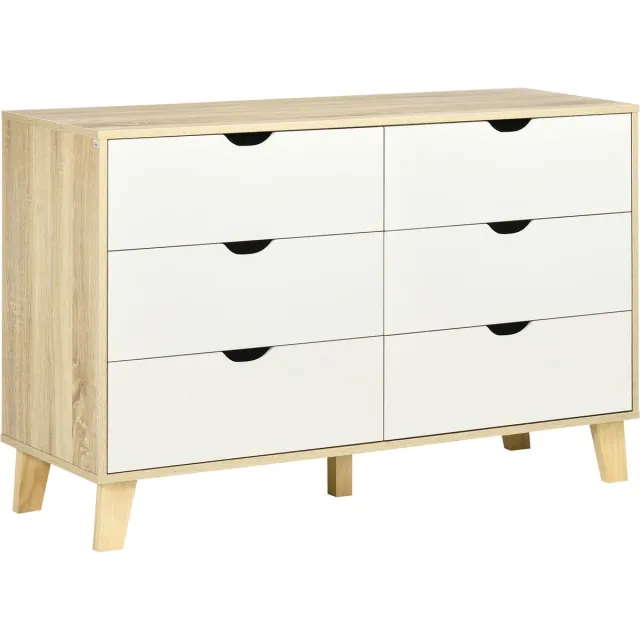 HOMCOM Ladekast Spaanplaat - 120x40x76cm - Eikenhout
