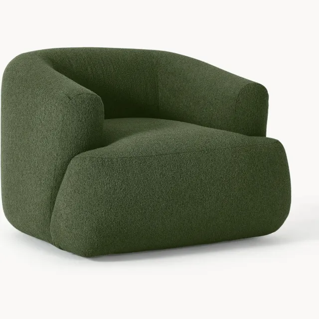 Westwing Collection Bouclé fauteuil Sofia Groen