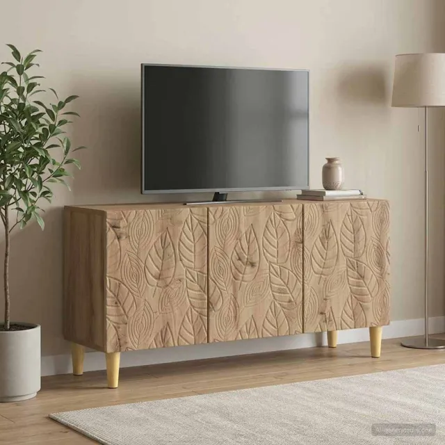 vidaXL TV-kast 99 x 34,5 x 50 cm Artisanaal eiken Bewerkt hout Bruin