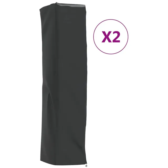 vidaXL Heaterhoezen piramidevormig 2 st 58x58x228 cm 420D oxford stof Zwart