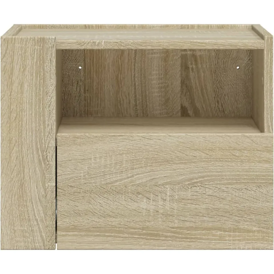 vidaXL Nachtkastjes 2 st wandgemonteerd 45x30x35 cm sonoma eikenkleur, foto 4