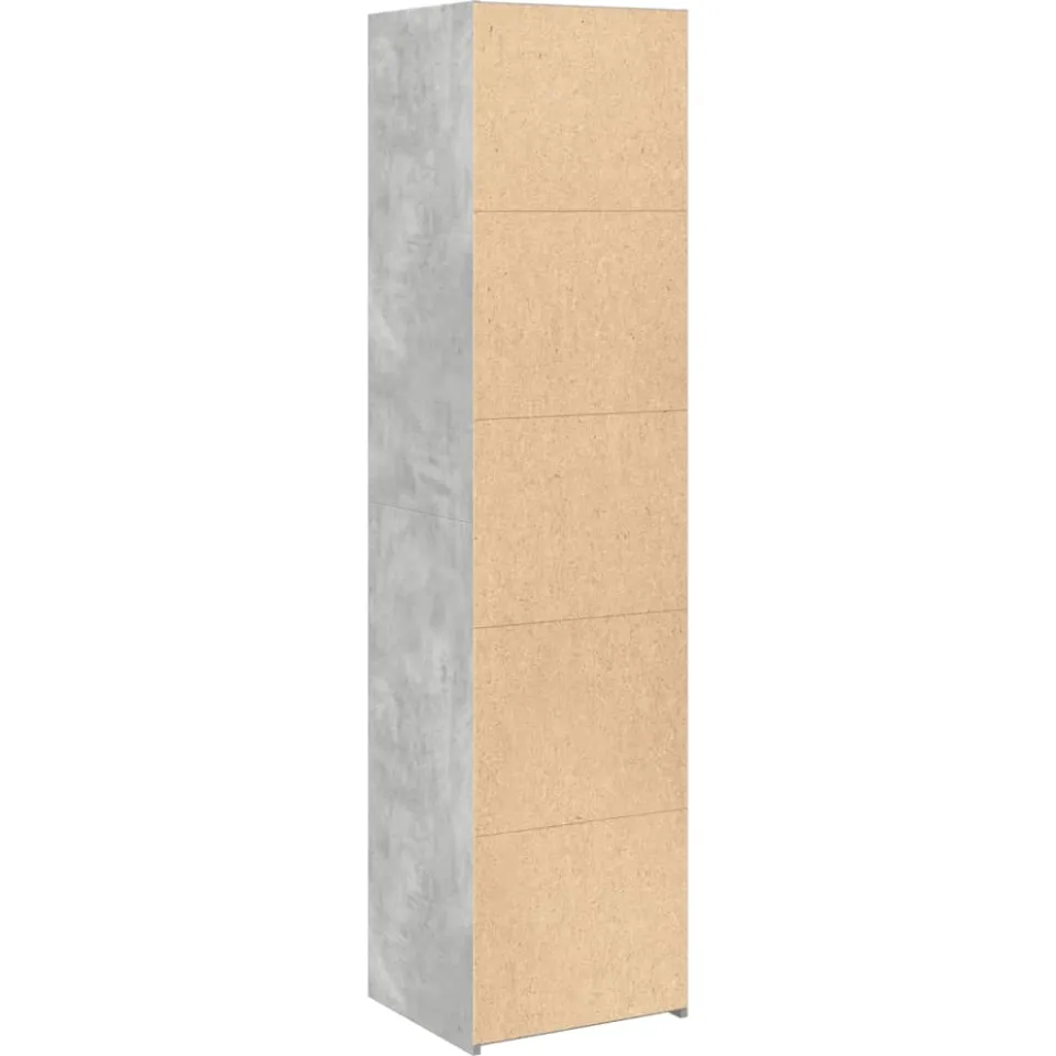 vidaXL Hoge kast 45x41x185 cm bewerkt hout betongrijs grijs, foto 3