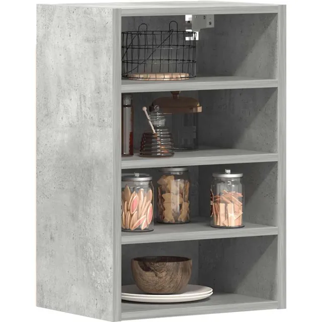 vidaXL Bovenkast Riga 40x29,5x60 cm bewerkt hout betongrijs grijs