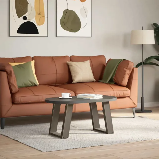 vidaXL Salontafelpoten 2 st U-vormig 28x(42-43) cm staal naturel Bruin