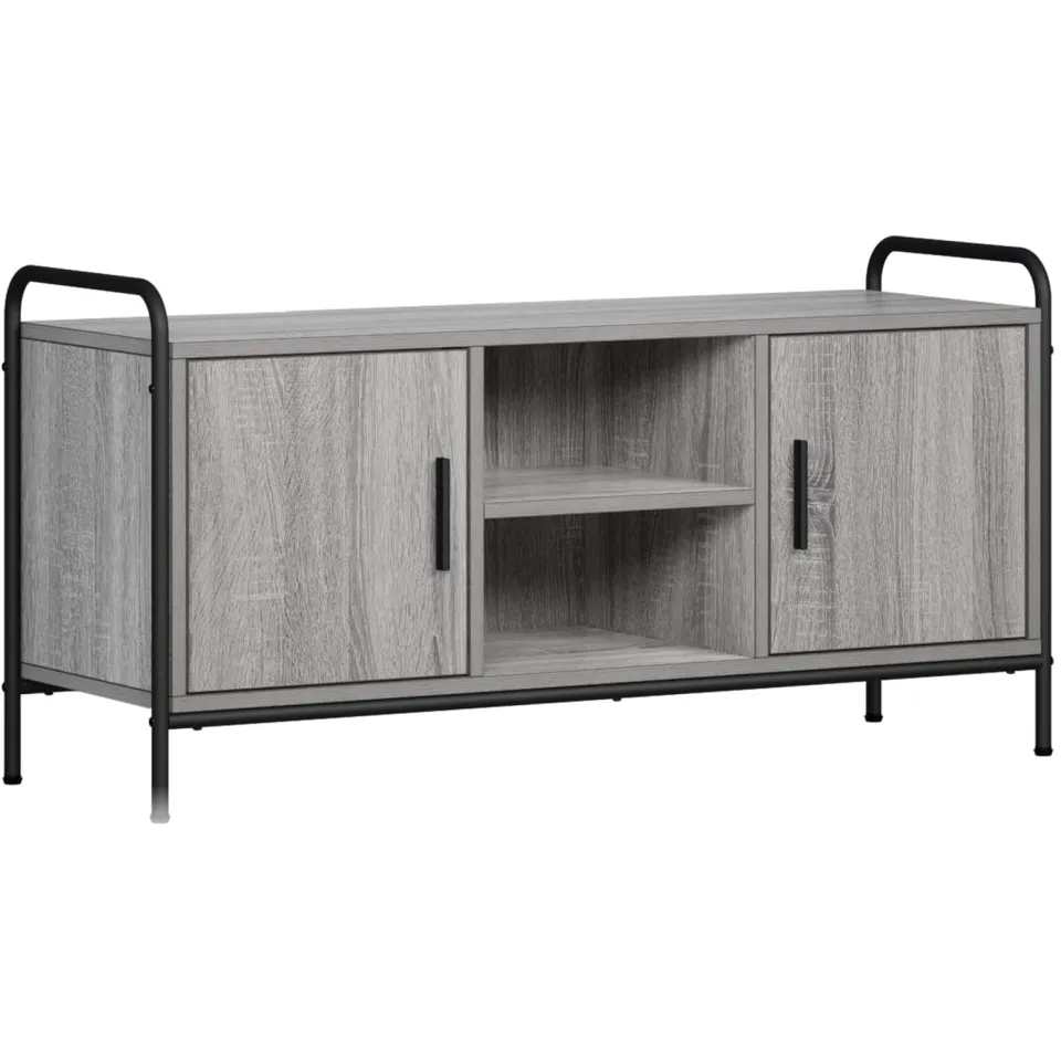 vidaXL Tv-meubel 99 x 33 x 50 cm Grijs Sonoma Bewerkt hout, foto 3