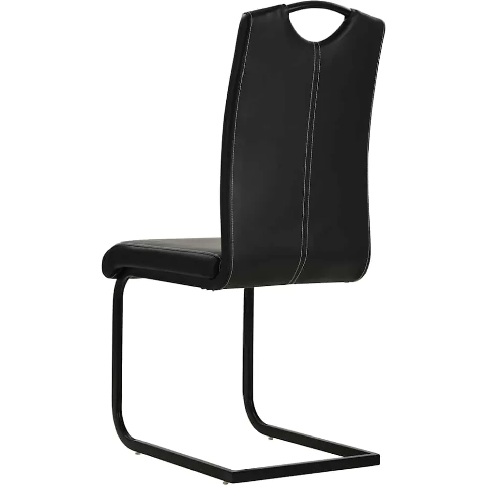 vidaXL Eetkamerstoelen 2 st kunstleer zwart, foto 4