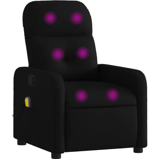 vidaXL Massagestoel - verstelbaar - stof - zwart