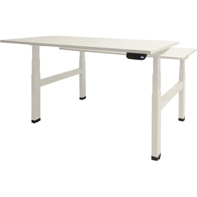 Schaffenburg Zit Sta Bureau - Duo Elek 140x80 krijtwit -wit frame