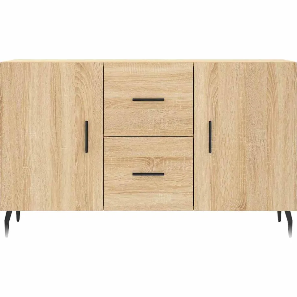 vidaXL Dressoir 100x36x60 cm bewerkt hout sonoma eikenkleurig, foto 4