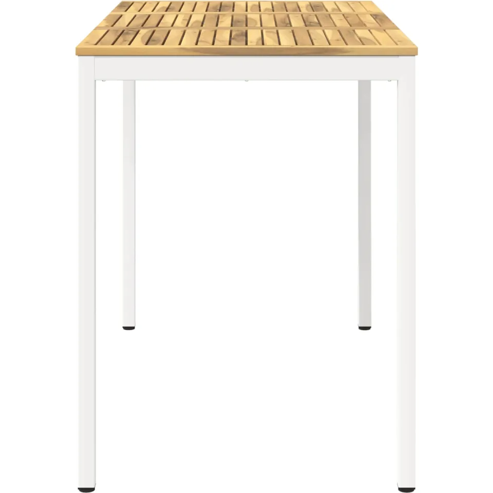 vidaXL Tuinbar Tafel NAARDEN Witgewassen 141 x 80,5 x 105 cm, foto 4