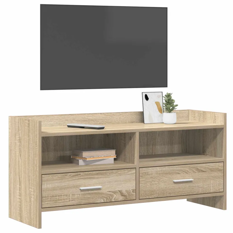 vidaXL TV-kast 100 x 33 x 47 cm Sonoma Eiken Bewerkt hout Bruin