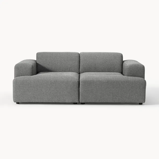 Westwing Collection Bank Melva (2-zits) Grijs
