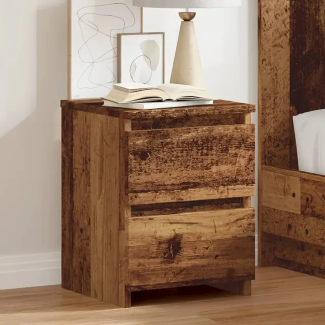 vidaXL Nachtkastjes 2 st 30x30x40 cm bewerkt hout oud houtkleurig Bruin