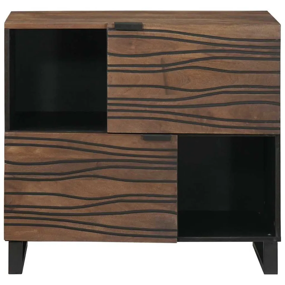 vidaXL Dressoir Bruin 80 x 33 x 75 cm massief mangohout, foto 3