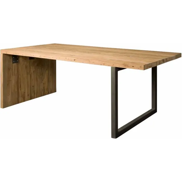 Tower Living Eettafel Lucca Plank - Rechthoek Naturel/Zwart Hout - 240x100x78cm