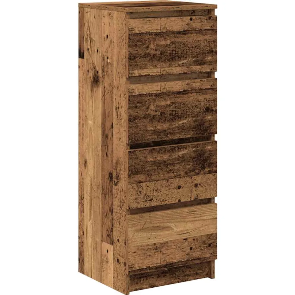vidaXL Dressoir 37,5x35x99 cm spaanplaat oud hout bruin, foto 3