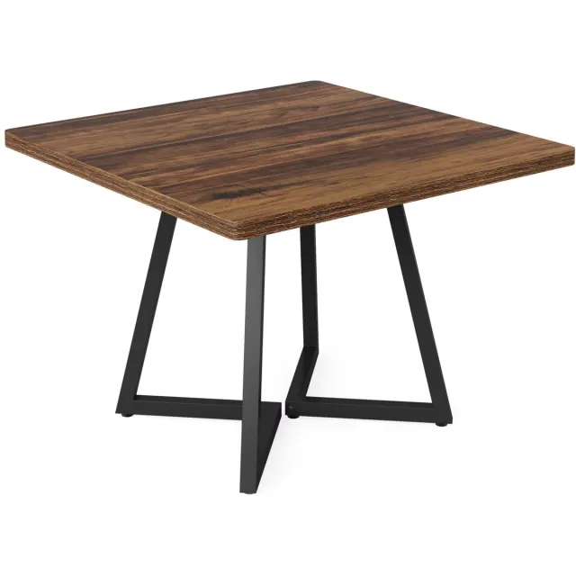 Happiq Eettafel Livanti - Voor 4 personen - Vierkant - Keukentafel 80cm - Voor eetkamer - Bruin