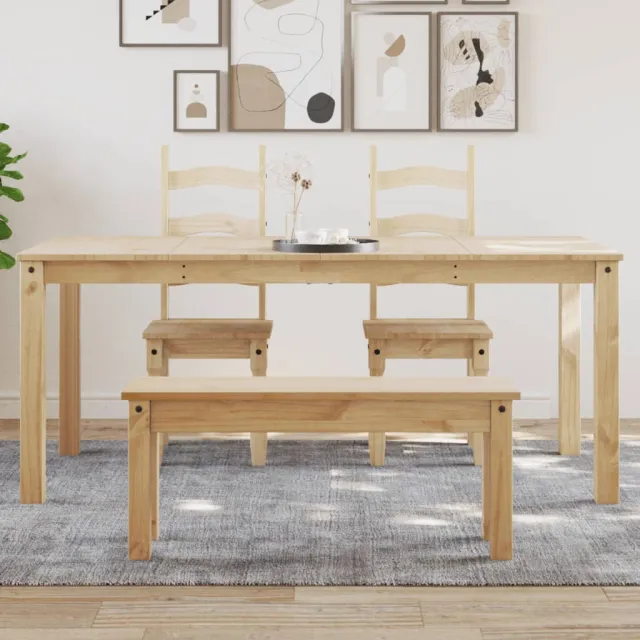 vidaXL Eettafel Panama 180x90x75 cm massief grenenhout Bruin