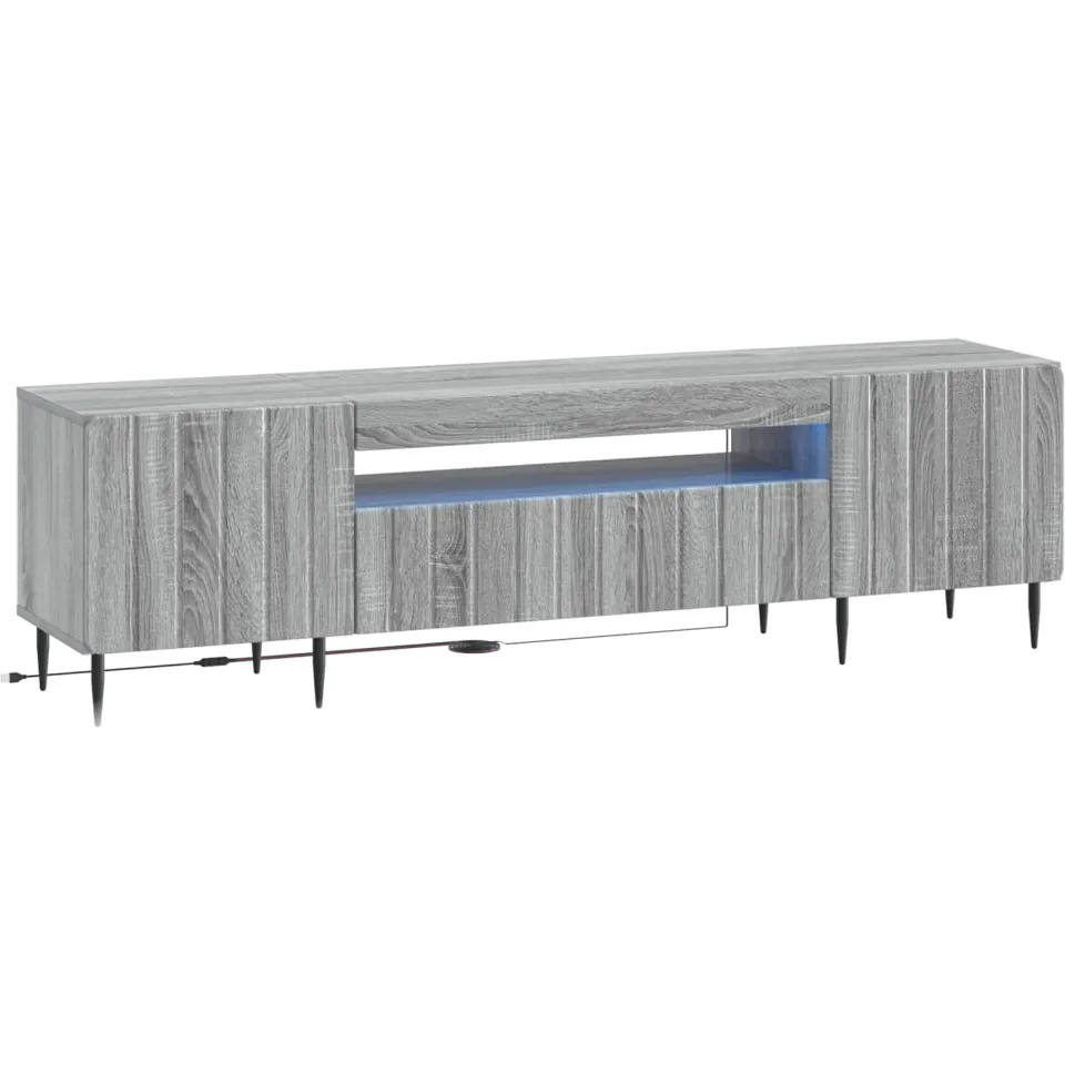 vidaXL LED tv-meubel ZWOLLE 153 x 35 x 43 cm Grijs Sonoma Bewerkt hout