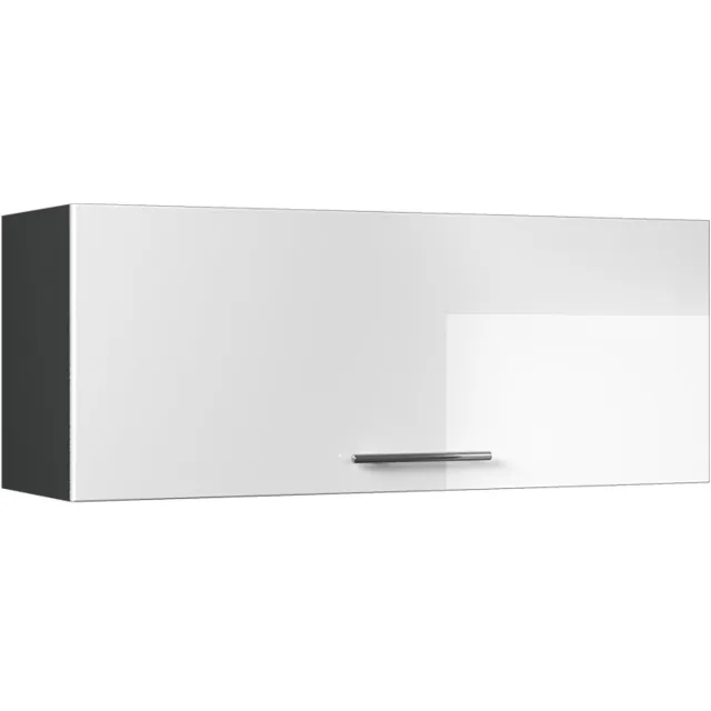 Vicco Hangkast Fame-Line, Wit Hoogglans/Antraciet, 100 cm