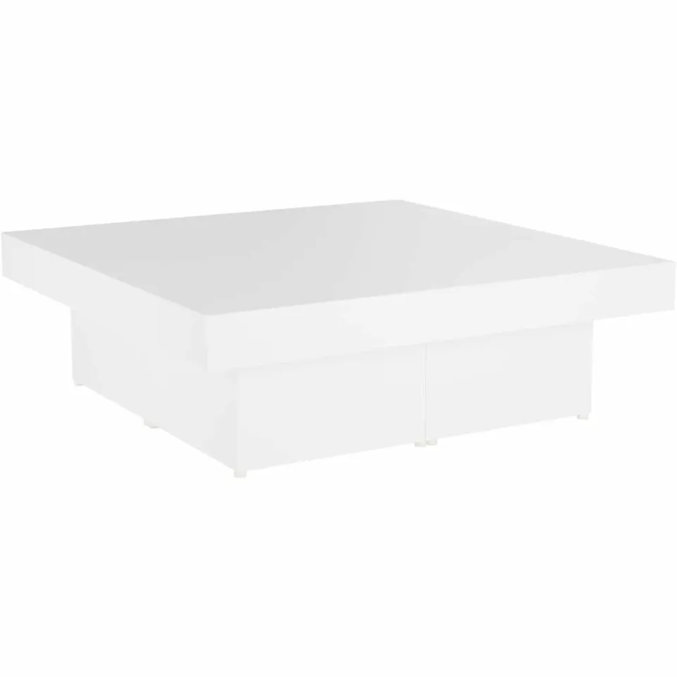 vidaXL Salontafel 90x90x28 cm bewerkt hout wit, foto 3