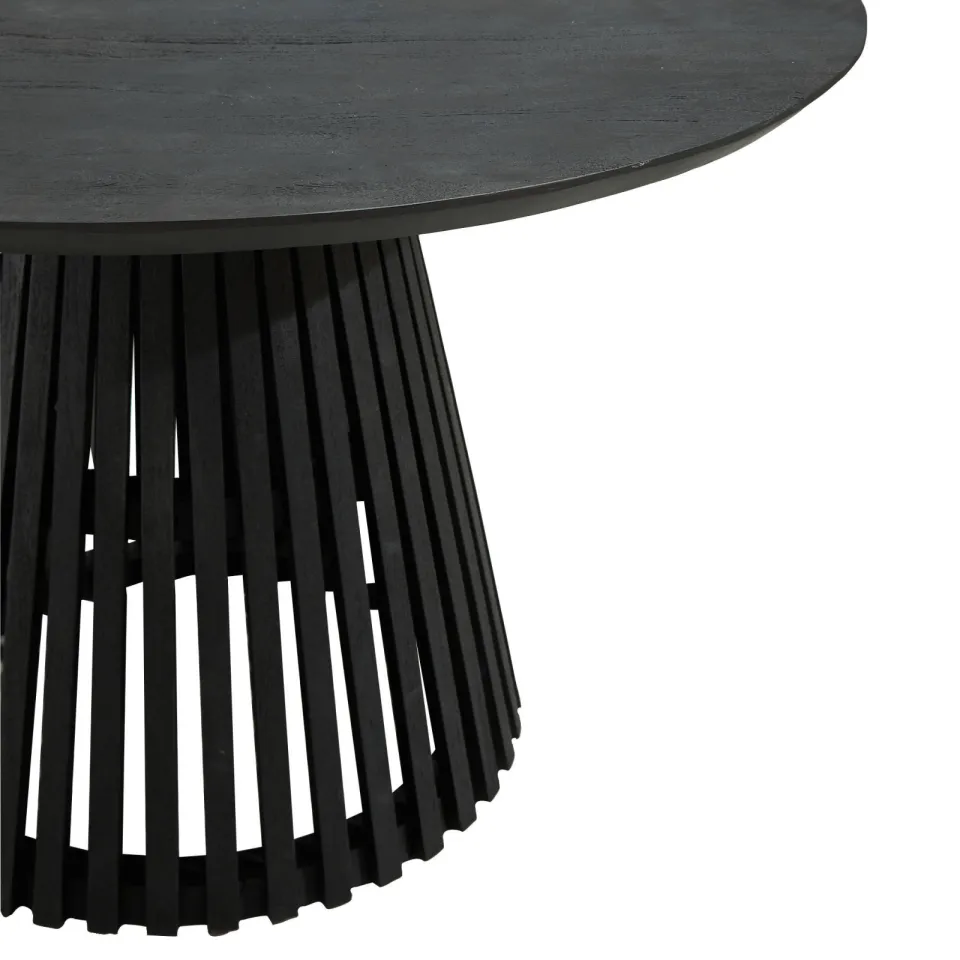 NOUS Living eetkamertafel Sansa (⌀140 cm) zwart, foto 5