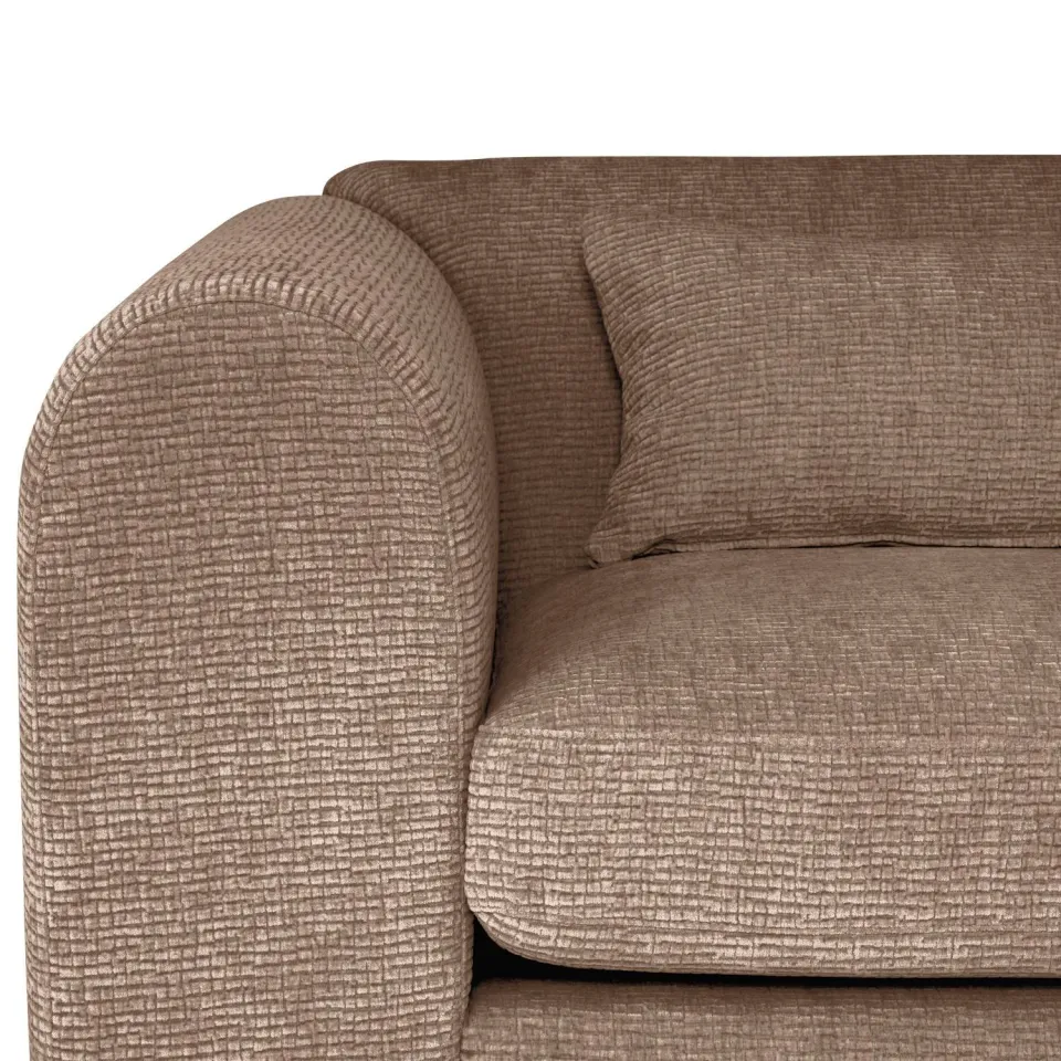 WOOOD Brenvo Hoekbank Rechts - Structure Velvet - Zand - 73x306x178, foto 4