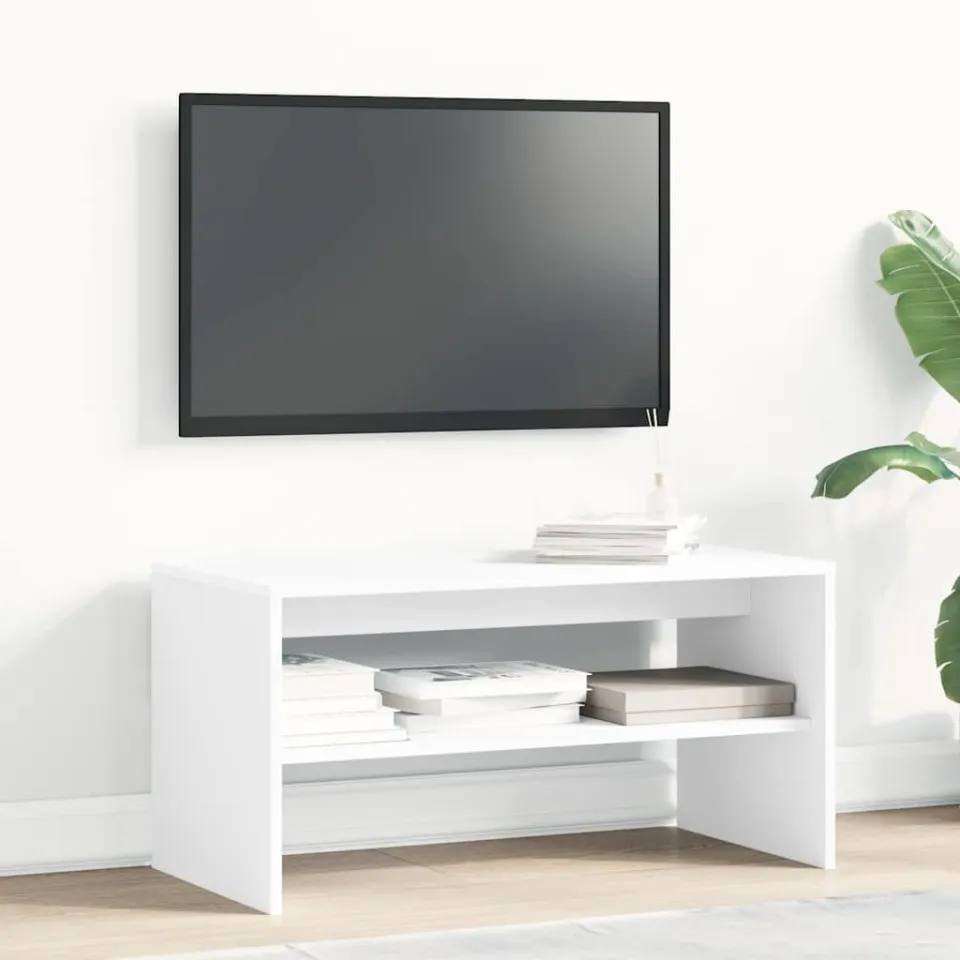 vidaXL Tv-meubel 80x40x40 cm bewerkt hout wit, foto 2