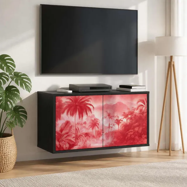 vidaXL Wandgemonteerd tv-meubel AACHEN 69 x 33 x 40 cm Zwart eiken, foto 2
