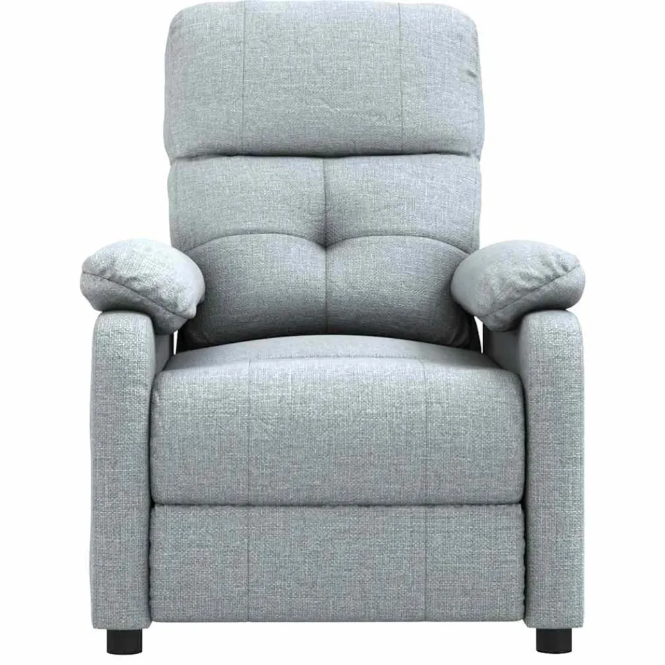 vidaXL Massagestoel stof lichtgrijs