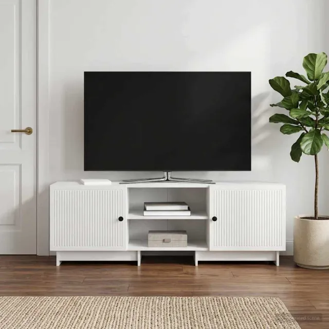 vidaXL TV-kast 150 x 31 x 50 cm Hoogglans Wit Geconstrueerd hout, foto 2