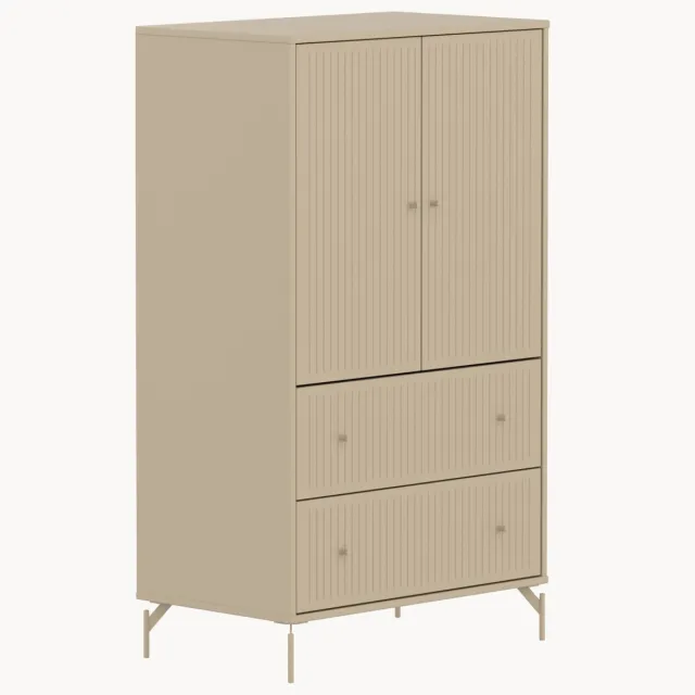 Flexa Houten kinder kledingkast Saga Beige
